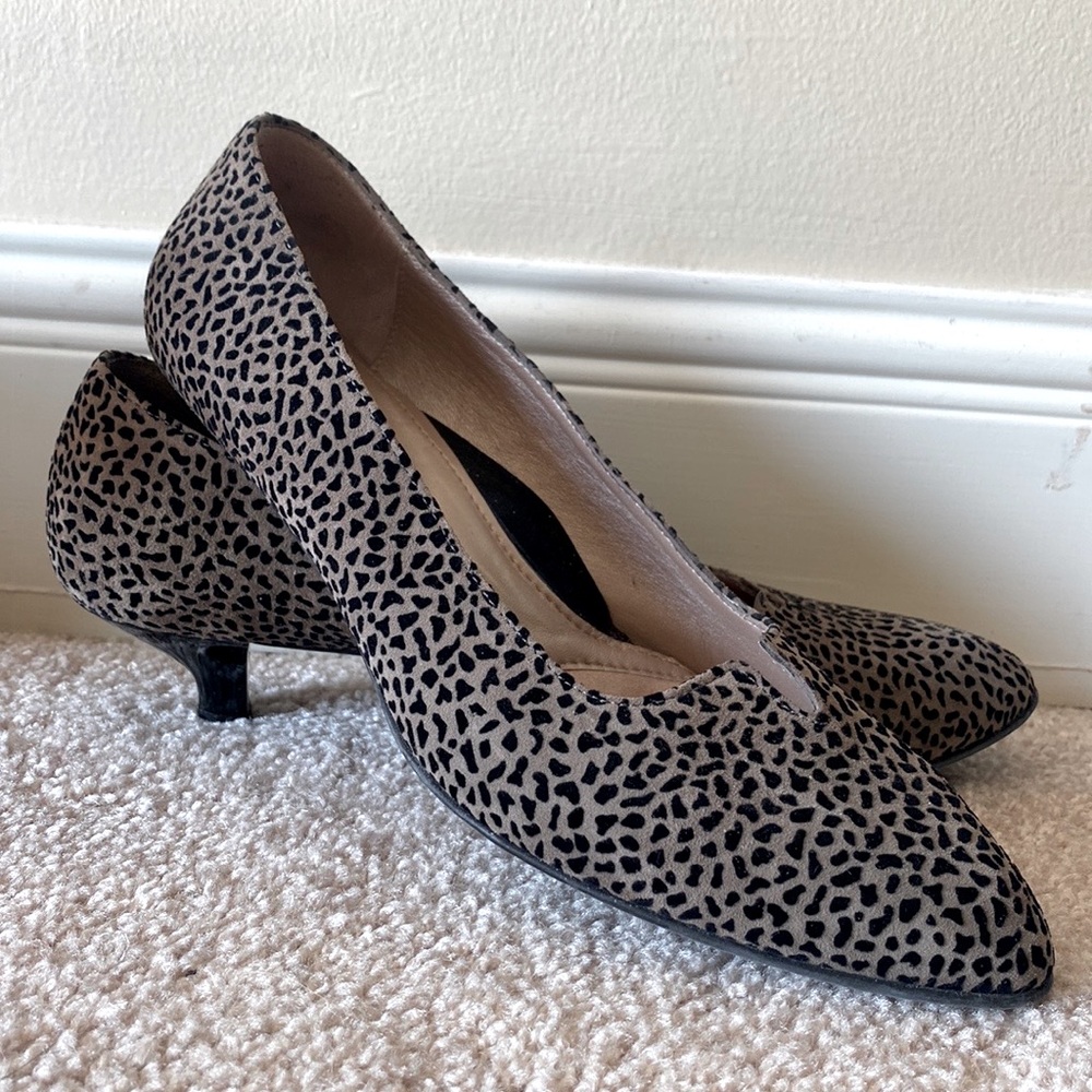 BEAUTIFEEL Kitten Heel Animal Print Size 9